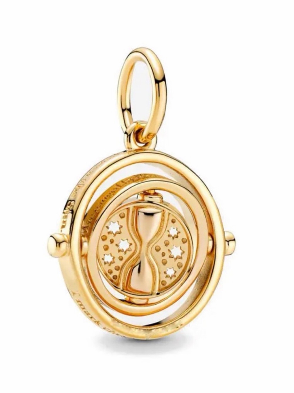 New Gold Sterling Silver 925 Harry Potter Time Turner charm